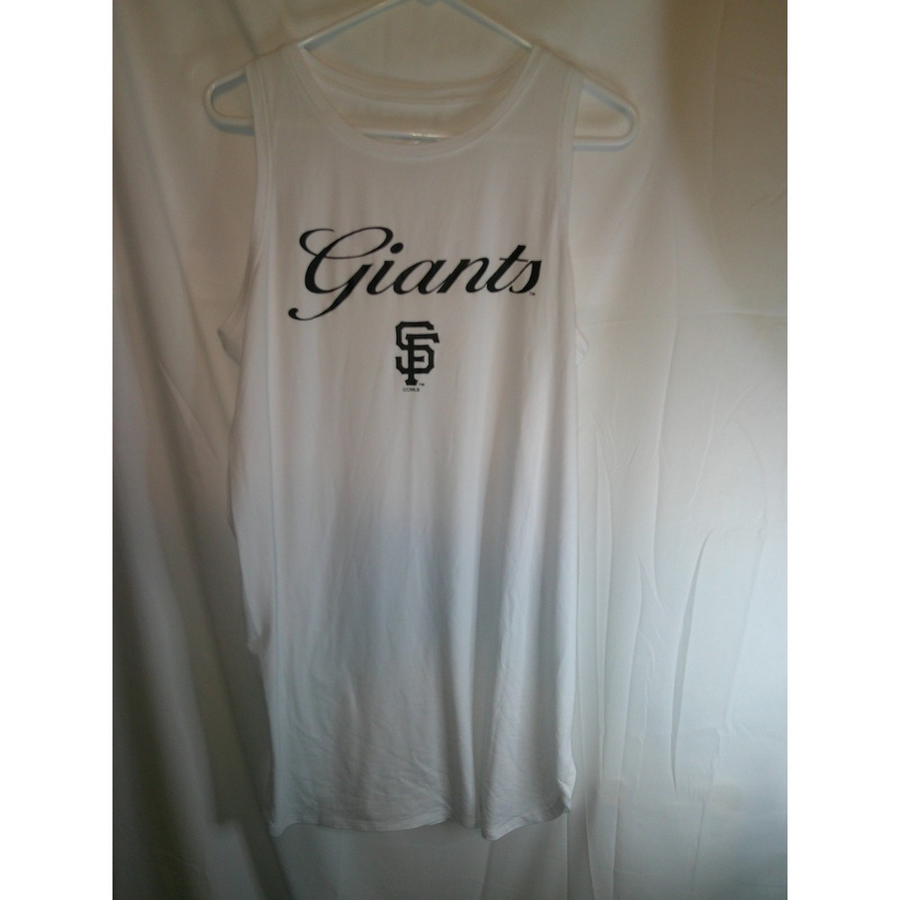 Concepts Sport Giants Long Tank Top MLB Baseball Sleepwear White Sleeveless L